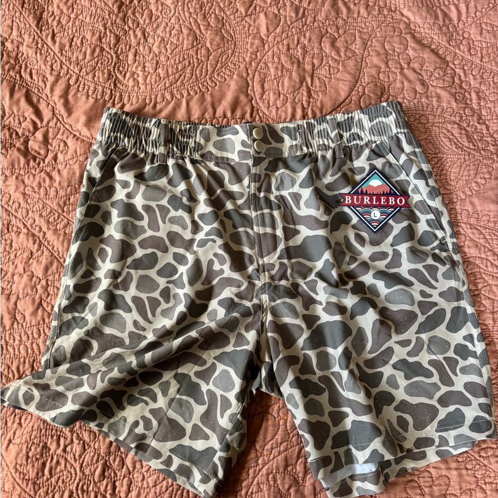 BURLEBO Camo Athletic Shorts